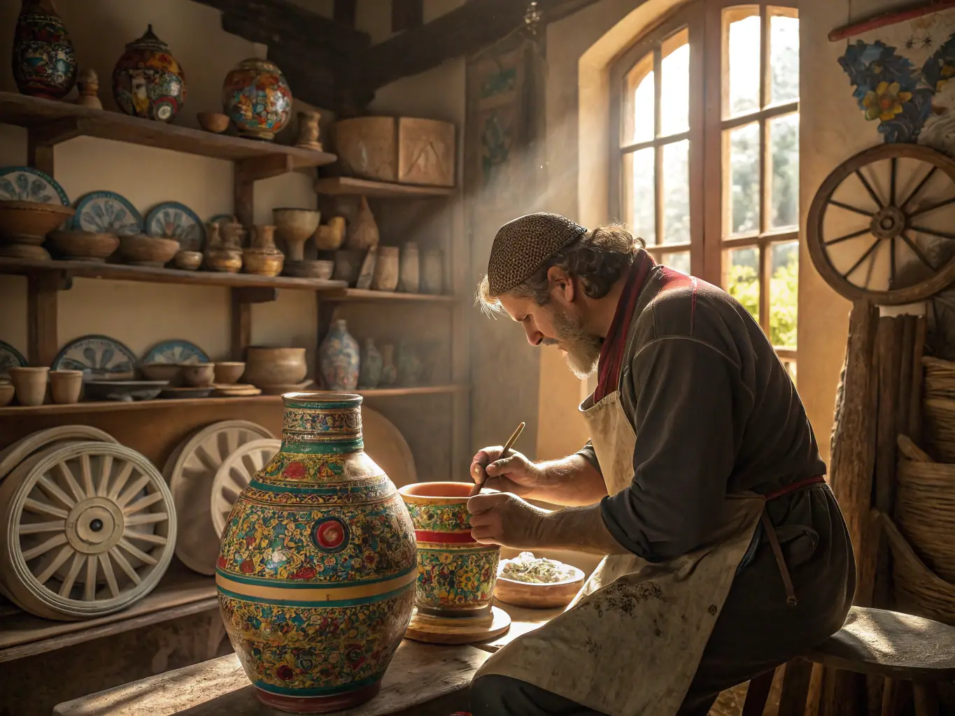 A photograph of local artisans demonstrating traditional crafts to visitors in Saléon, highlighting the importance of preserving cultural skills.